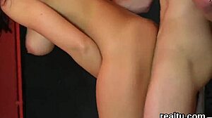 Charming czech teen undresses in mall, gets pounded in pov