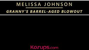 Busty Mature Melissa Johnson Fucks in Barrel with Tattoos 😏
