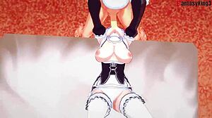 rem fucks big boobs maid in pov