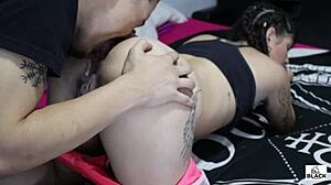 my young stepsister studies hard, so i dare her to relax with a good massage for her tight body