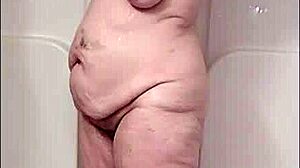 Intense shower time with MILF Vee's saggy big tits