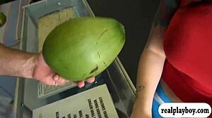 Tattooed Babe Flashes Tits and Fucks