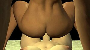 Black Shemale Rides Reverse Cowgirl in Anal Scene