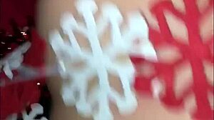 winter costume scene with big tits in pov side fuck and doggy