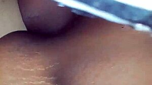 Ebony bitch sucks hard monster cock