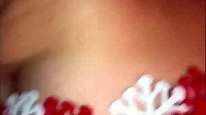 winter costume scene with big tits in pov side fuck and doggy