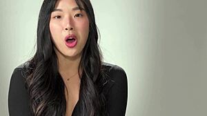 Up close, I’m watchin’ horny brunette Elle Lee finger herself solo... dang!