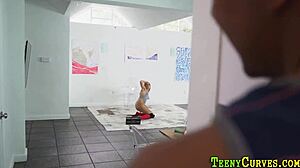 Teen with big butt gets hardcore tit fucking and blowjob