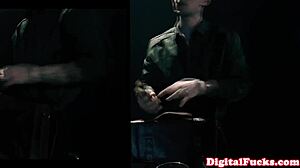 Hairy femdom Eva Lovia gets fucked hard by her gimp in classy style.