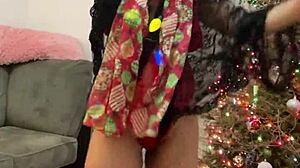Anna Maria's Mature Latina Christmas Lingerie Tease