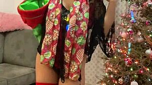 Anna Maria's Mature Latina Christmas Lingerie Tease