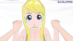 Winry rockbell and riza hawkeye engage in intense creampie sex in fullmetal alchemist pov hentai