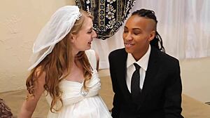 Must See Lesbian XXX on an Interracial Wedding Night