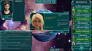 stranded in space chatting with curvy girls