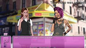 summer in the city 04 - meeting hot smoking emo with tattoos and big tits