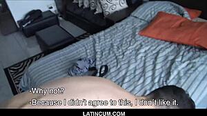 straight latino twink tempted by cash for bareback anal and blowjob pov