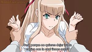 Colegiala bent over, fucked by maestro with big cock on ass and boobs!