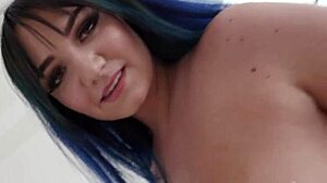 brunette in lingerie gets balls deep anal and first dap