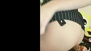 Asian cam girl heats up the screen with steamy solo action