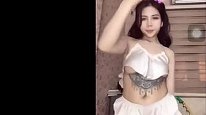 Vietnamese babe dances then thirstily fucks several guys hard