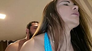 Boss Eats Trimmed Pussy In Kitchen While Bodybuilder Watches