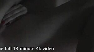 Blonde stretches tight pussy with glowsticks