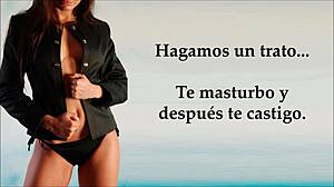 Spanish voice guides your JOI humiliation, you choose when to cum.