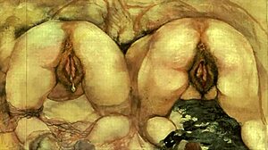 Vintage Erotic Illustration With Retro Cartoon Anime Hentai