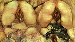 Vintage Erotic Illustration With Retro Cartoon Anime Hentai