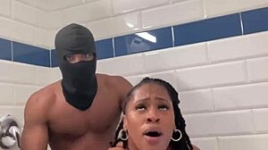 Cushkingdom Pounds Latina Bodybuilder's Asshole in Shower with Big Natural Tits