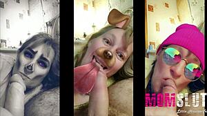 Mature blonde slut sucks cock in homemade amateur video