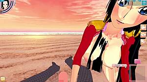 In This Koikatsu Game, Boa Hancock Takes A Male POV Cock