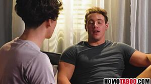 Gay step brothers have a fight and then make up