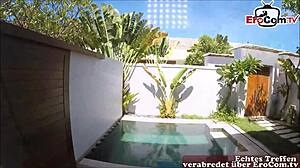 Young blonde teen attends user meeting for casting