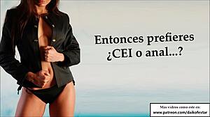 Spanish voice guides your JOI humiliation, you choose when to cum.