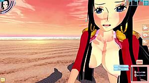 In This Koikatsu Game, Boa Hancock Takes A Male POV Cock