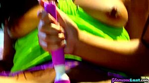 Glamorous lingerie lesbians: 'Watch us dildo fuck in this sapphic trio!'