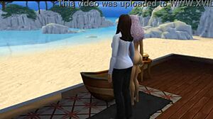 seraphina and the neighbor have fun in sims 4 bathroom