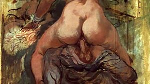 Vintage Erotic Illustration With Retro Cartoon Anime Hentai