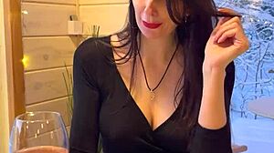 Hot wife cheats on husband with anal sex in restaurant roleplay