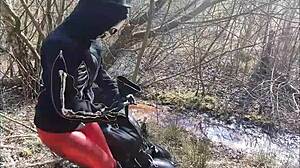 Mud Trichtern! Can You Handle This Brutal German Femdom In Latex Outdoors?