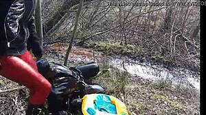 Mud Trichtern! Can You Handle This Brutal German Femdom In Latex Outdoors?