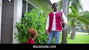 roughuse freeuse black teen stepsister with james cameron and nicky rebel