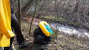 Mud Trichtern! Can You Handle This Brutal German Femdom In Latex Outdoors?