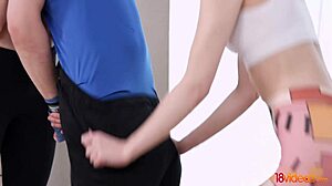 monroe fox and rin white have a steamy home fitness threeway.