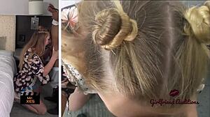 Canadian blonde with green eyes endures deepthroat and piss in hardcore interracial audition