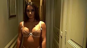 Jade Laroche blindfolded and pounded hard in lingerie