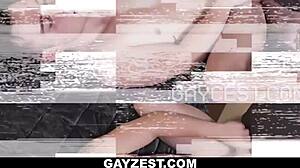 Beefy step dad catches teen twink jerking and pounds his tight ass hard