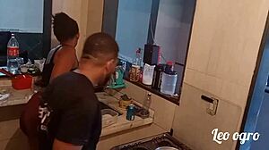 Damn! It all started in the kitchen with Myllena Rios getting wild!