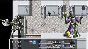 ciella and luciella feeling intense emotions under the counter in hentai